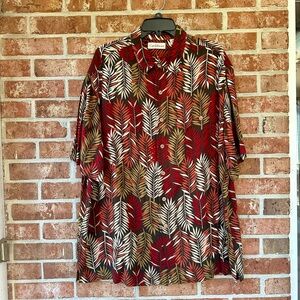 Caribbean Hawaiian Shirt Men XL Multicolor Button Up Floral Washable-great shape